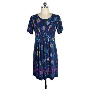 vintage 90s y2k floral rayon babydoll dress XS/S artsy grunge boho 1990s vtg